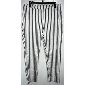 NWT H&M Pinstriped Pants Ankle Length Stretch 12